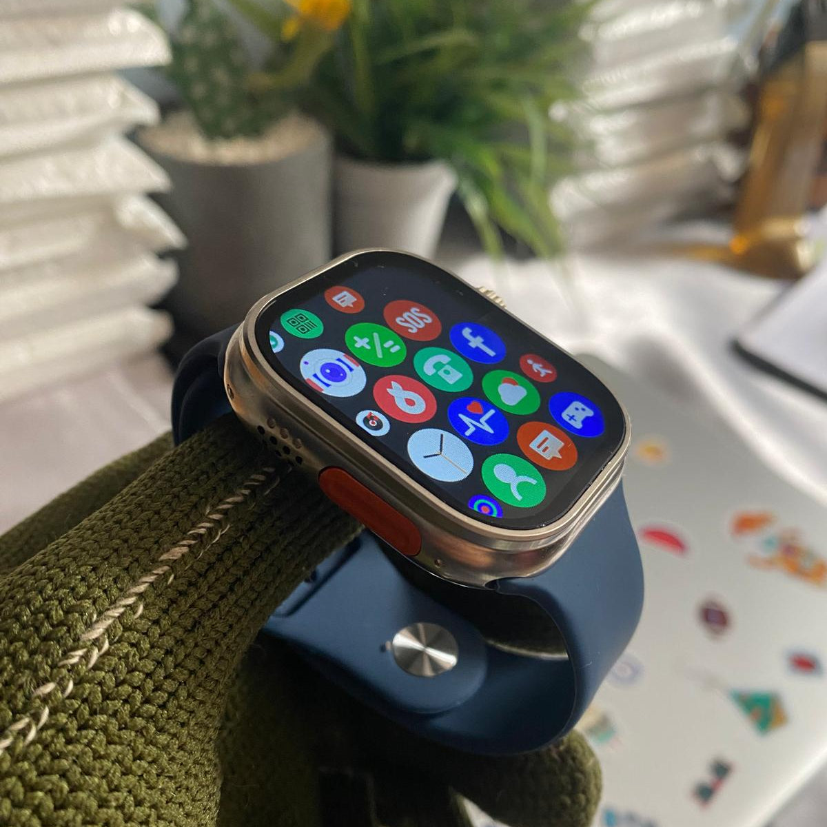 reloj intelijente ultra + auriculares inalambricos gratis