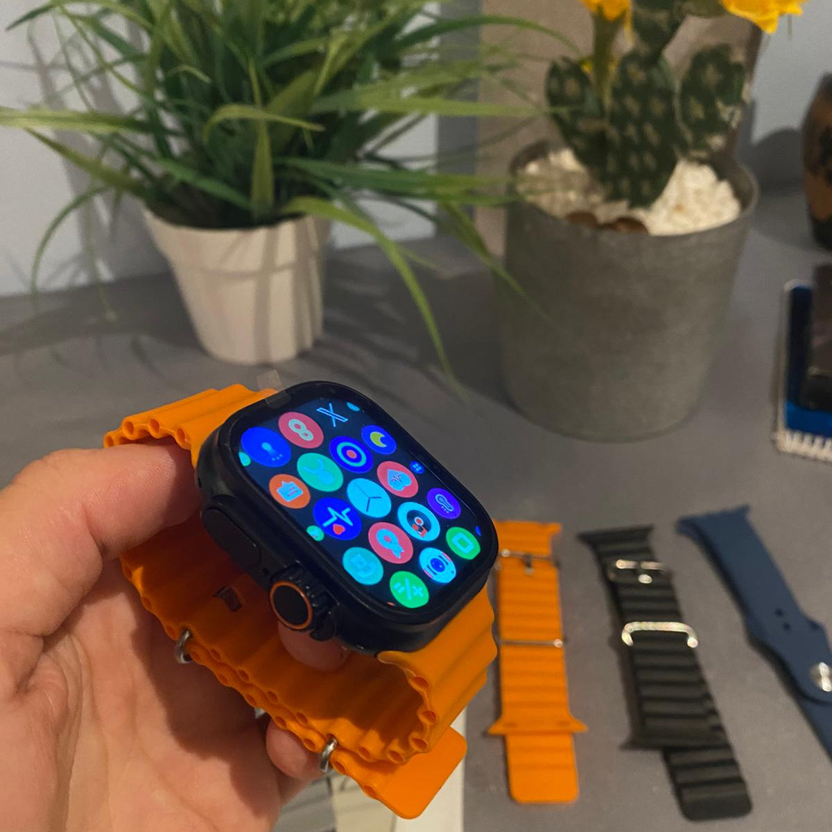 reloj intelijente ultra + auriculares inalambricos gratis